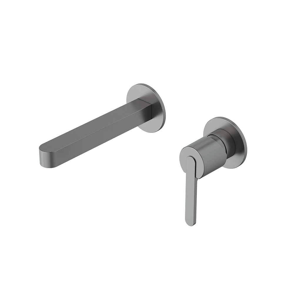 Orabella Marea Gun metal light - Single lever 2 hole, concealed basin mixer