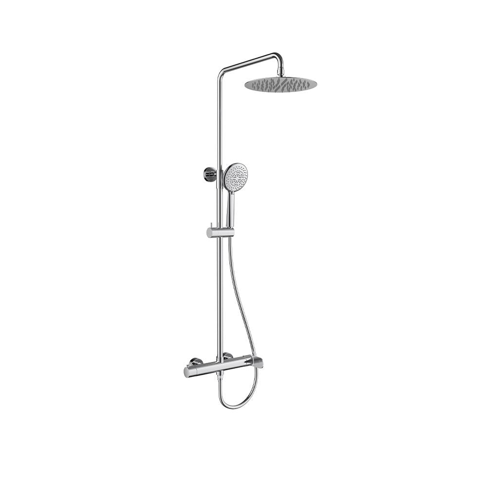 Orabella Aspen - Shower column with a circular shower head Ø250 Chrome