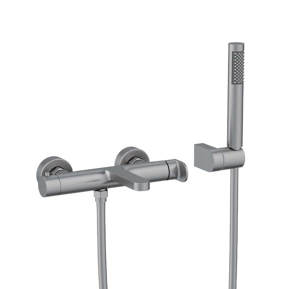 Orabella Aspen Gun metal light - Single lever bath shower mixer
