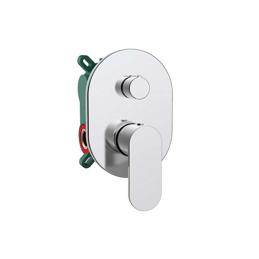 Orabella Oval - Single lever concealed 2 way bath shower mixer Chrome