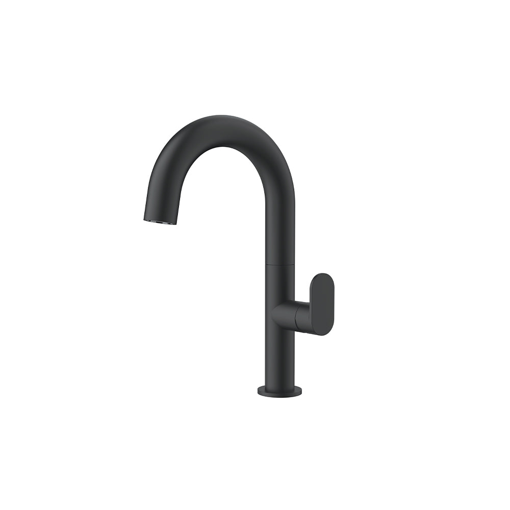 Orabella Oval Black matt - Single lever basin mixer
