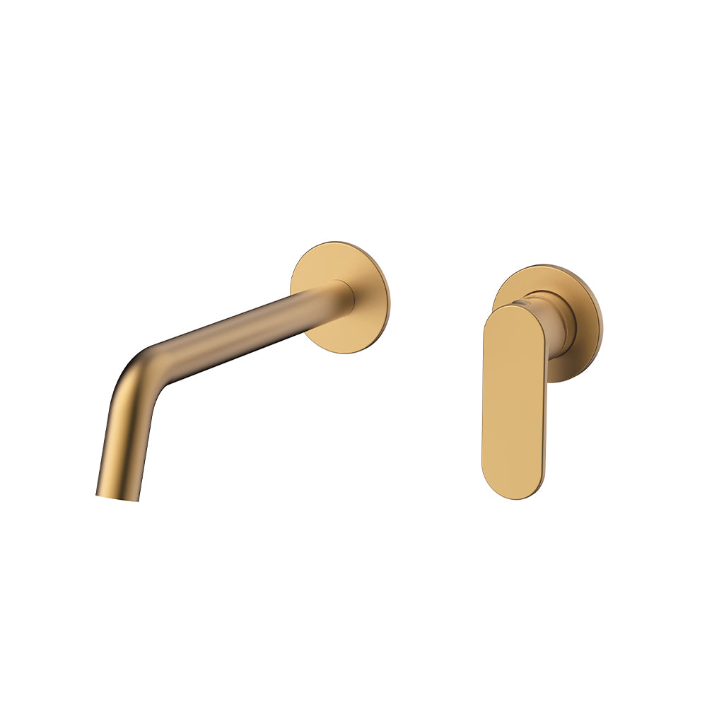 Orabella Oval Brushed gold- Single lever 2 hole, concealed basin mixer