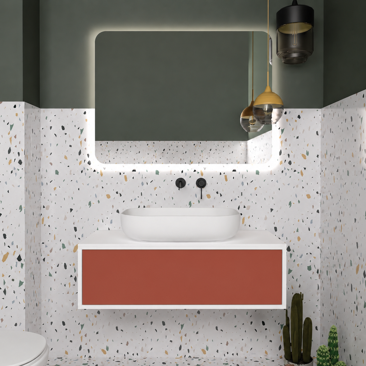 Drawer vanity; cabinet101; drawer165; white countertop
