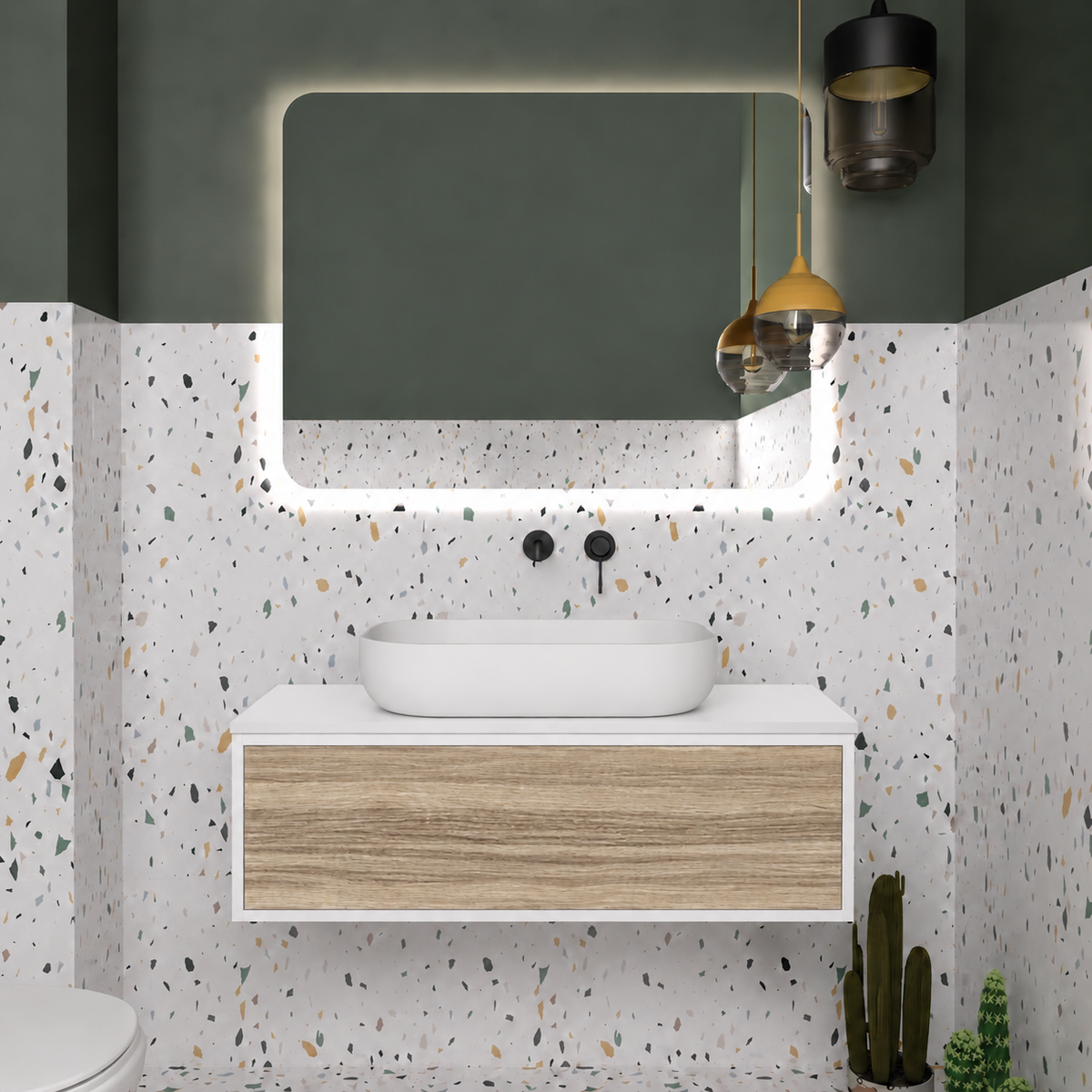 Drawer vanity; cabinet101; drawer390; white countertop