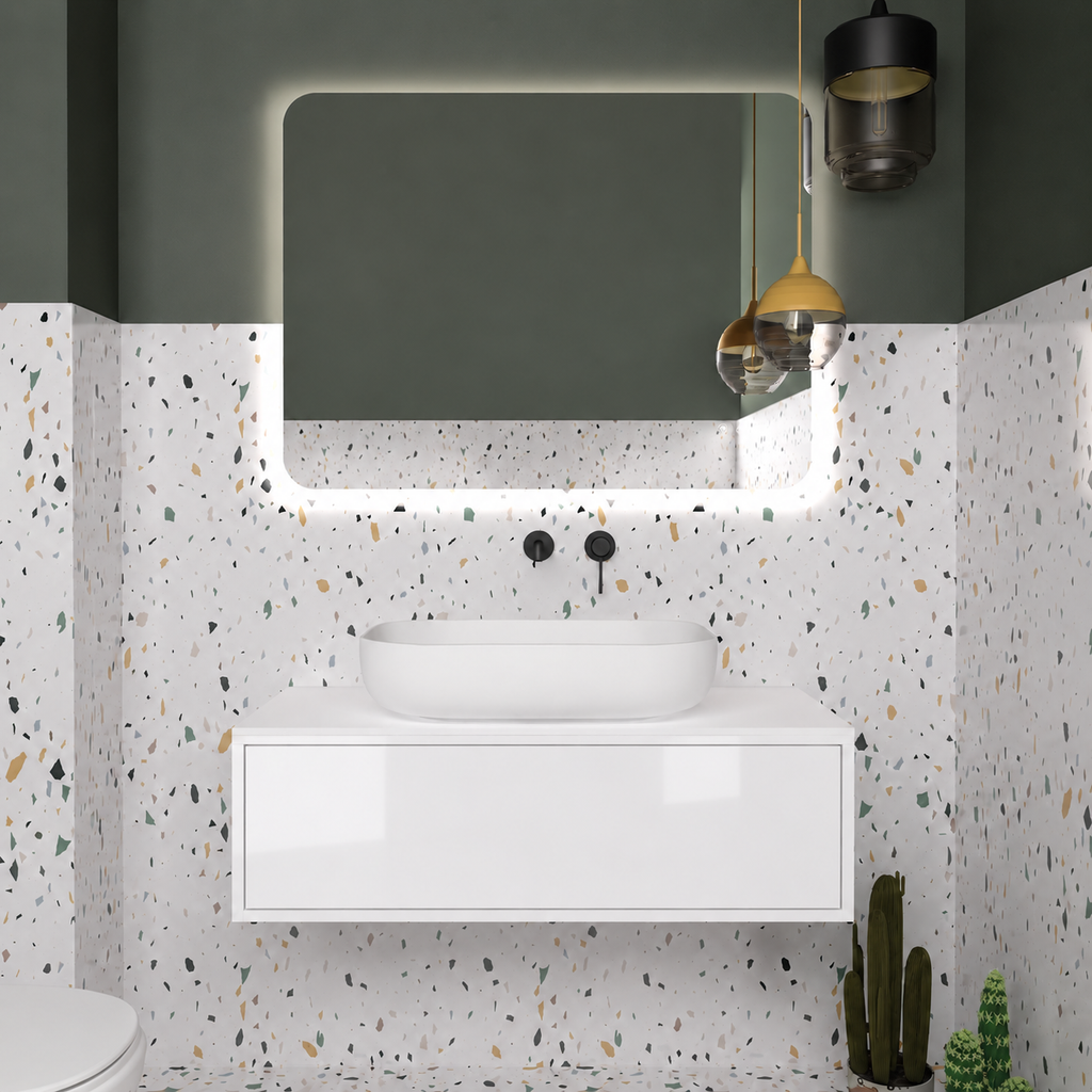 Drawer vanity; cabinet101; drawer6010; white countertop