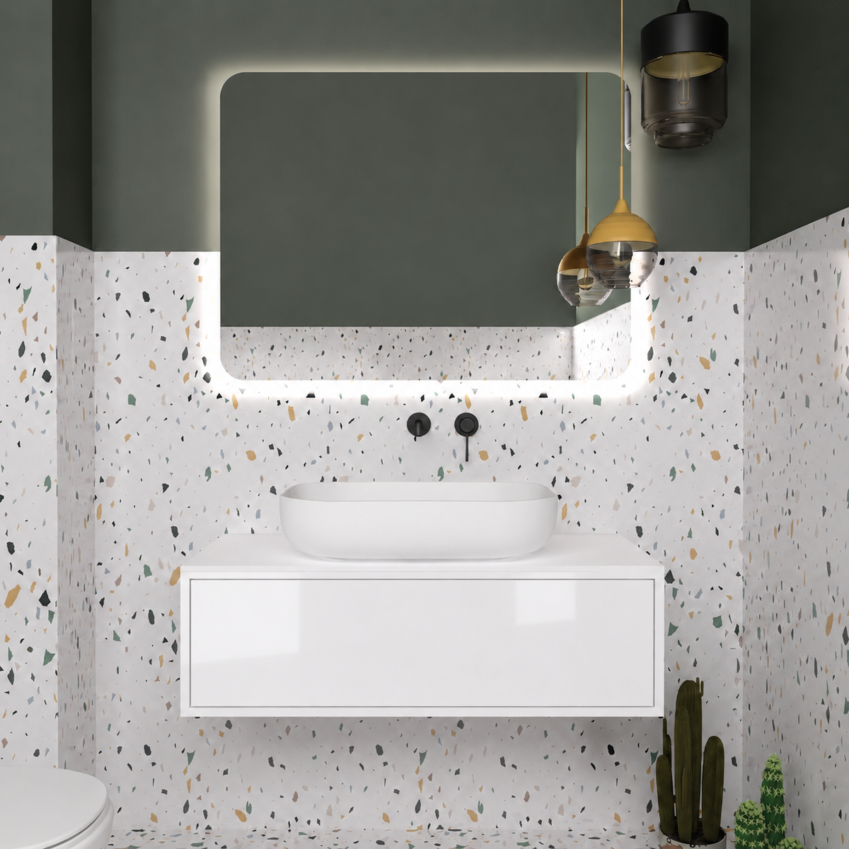 Drawer vanity; cabinet101; drawer6010; white countertop