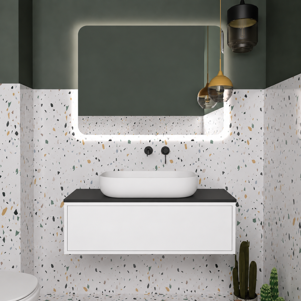 Drawer vanity; cabinet101; drawer6080; black countertop