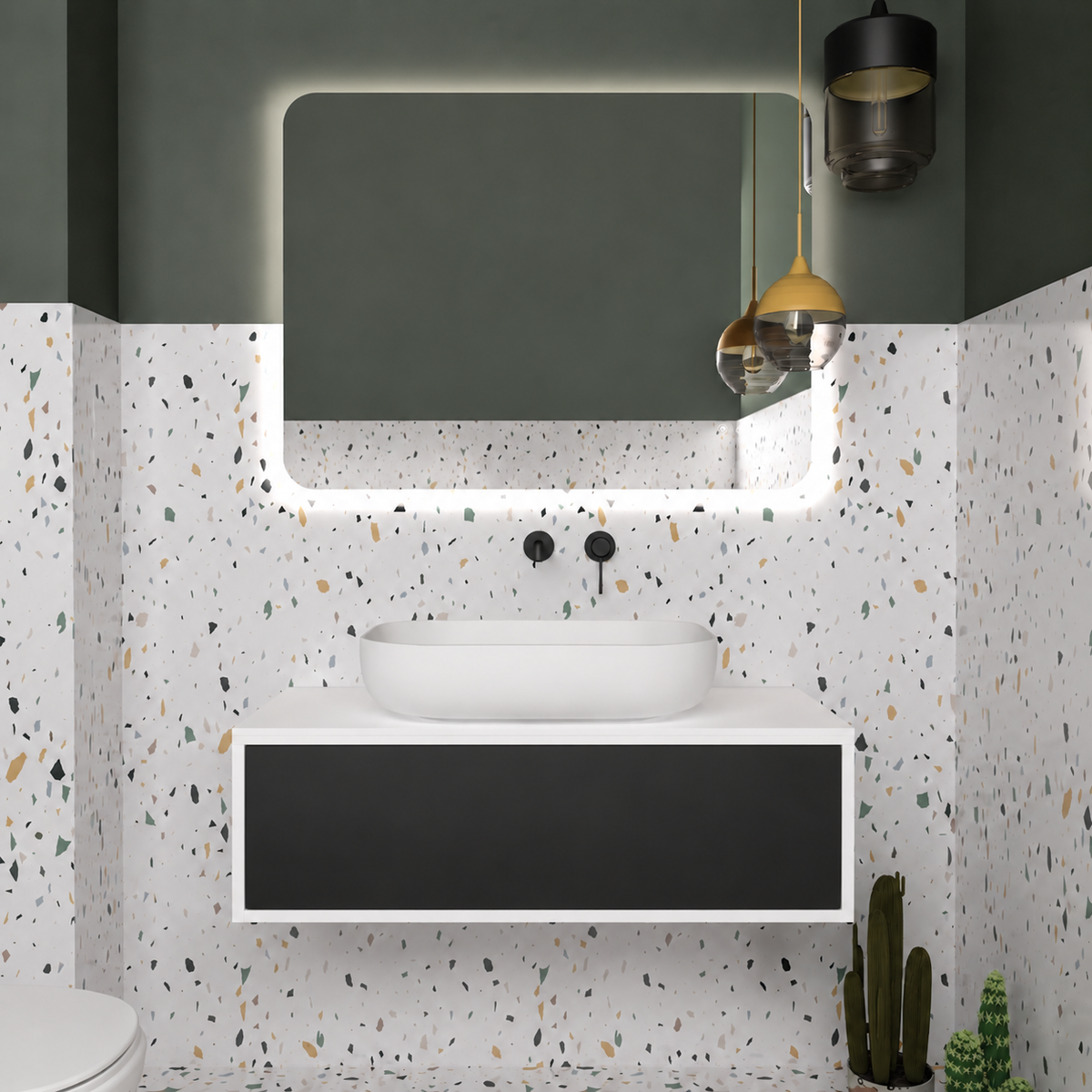 Drawer vanity; cabinet101; drawer6090; white countertop
