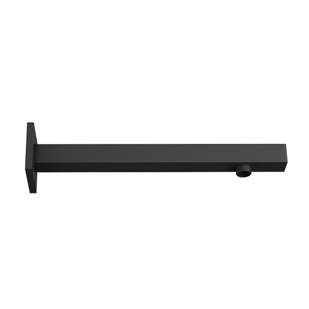 Square shower head extention arm 30 cm cm Black matt