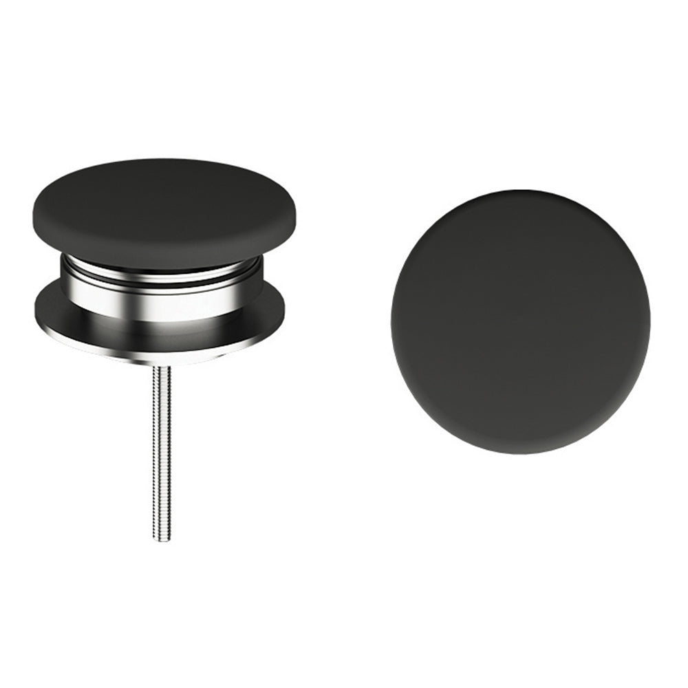 Universal click-clack basin waste with ceramic top - Black matt