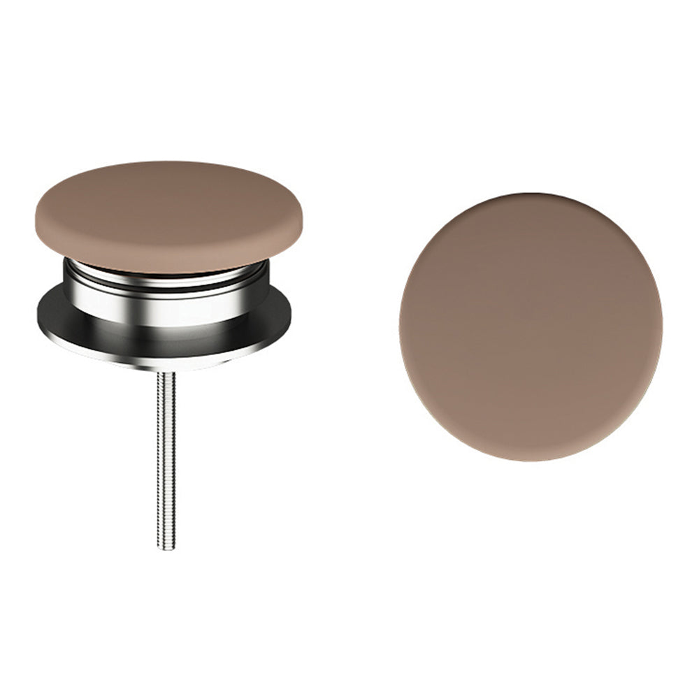 Universal click-clack basin waste with ceramic top - Brown matt