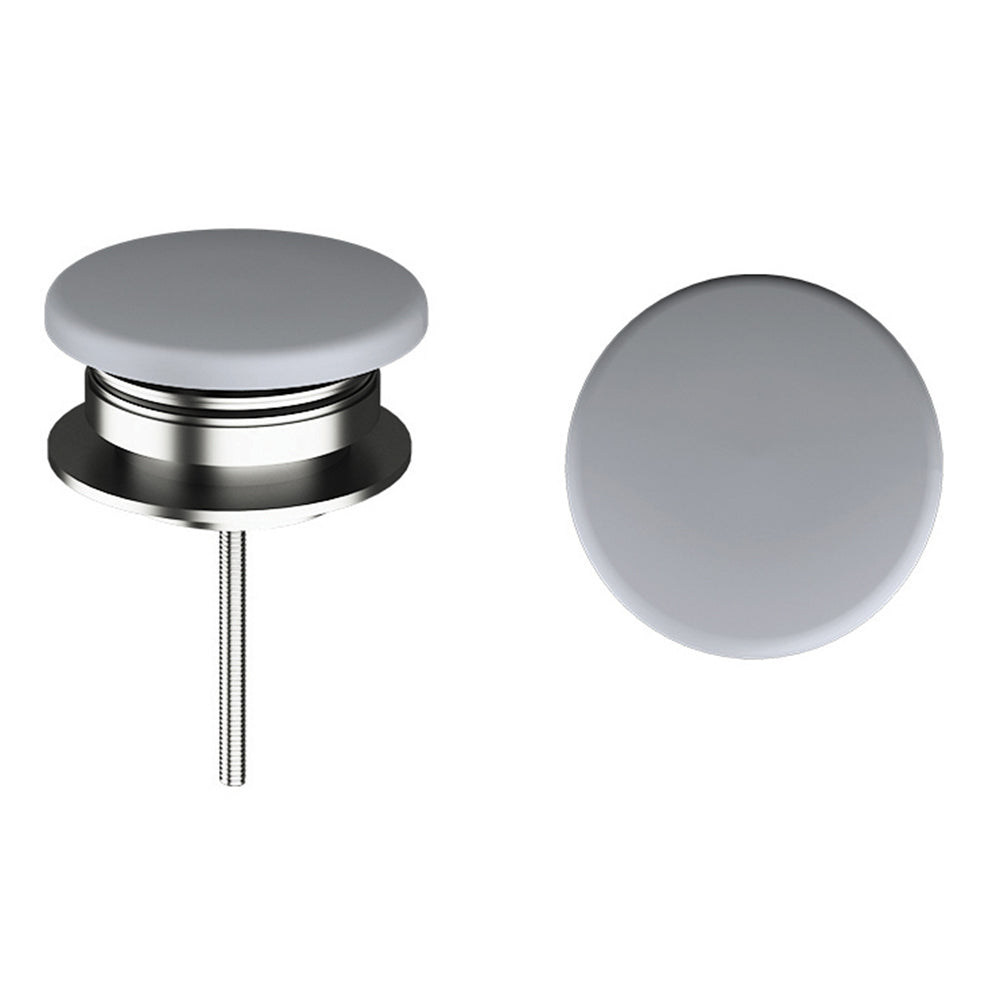 Universal click-clack basin waste with ceramic top - Gray matt