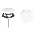 Universal click-clack basin waste with ceramic top White glossy