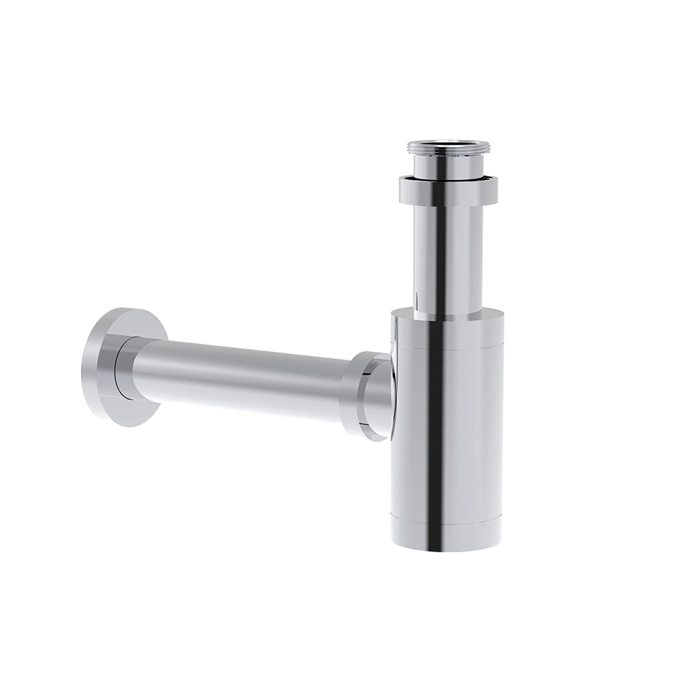 L Shaped - Basin drain trap Chrome