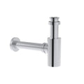L Shaped - Basin drain trap Chrome