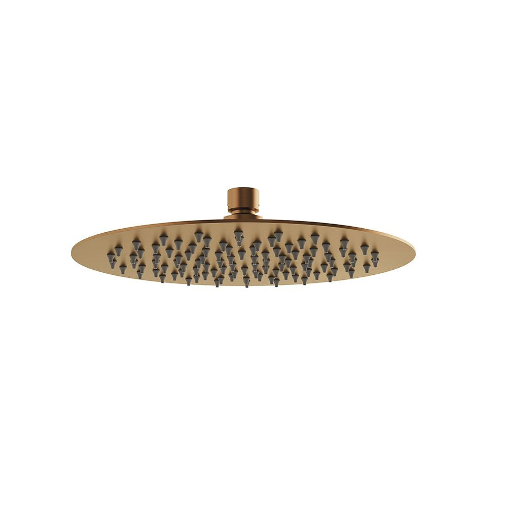 SS Circular shower head Ø250 Brushed rose gold
