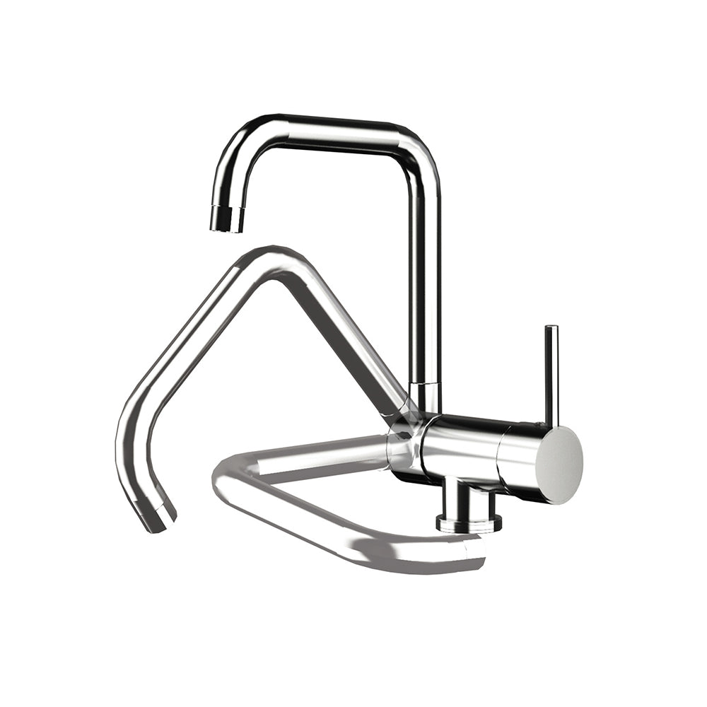 Orabella Nardo - Single lever folding kitchen mixer Chrome
