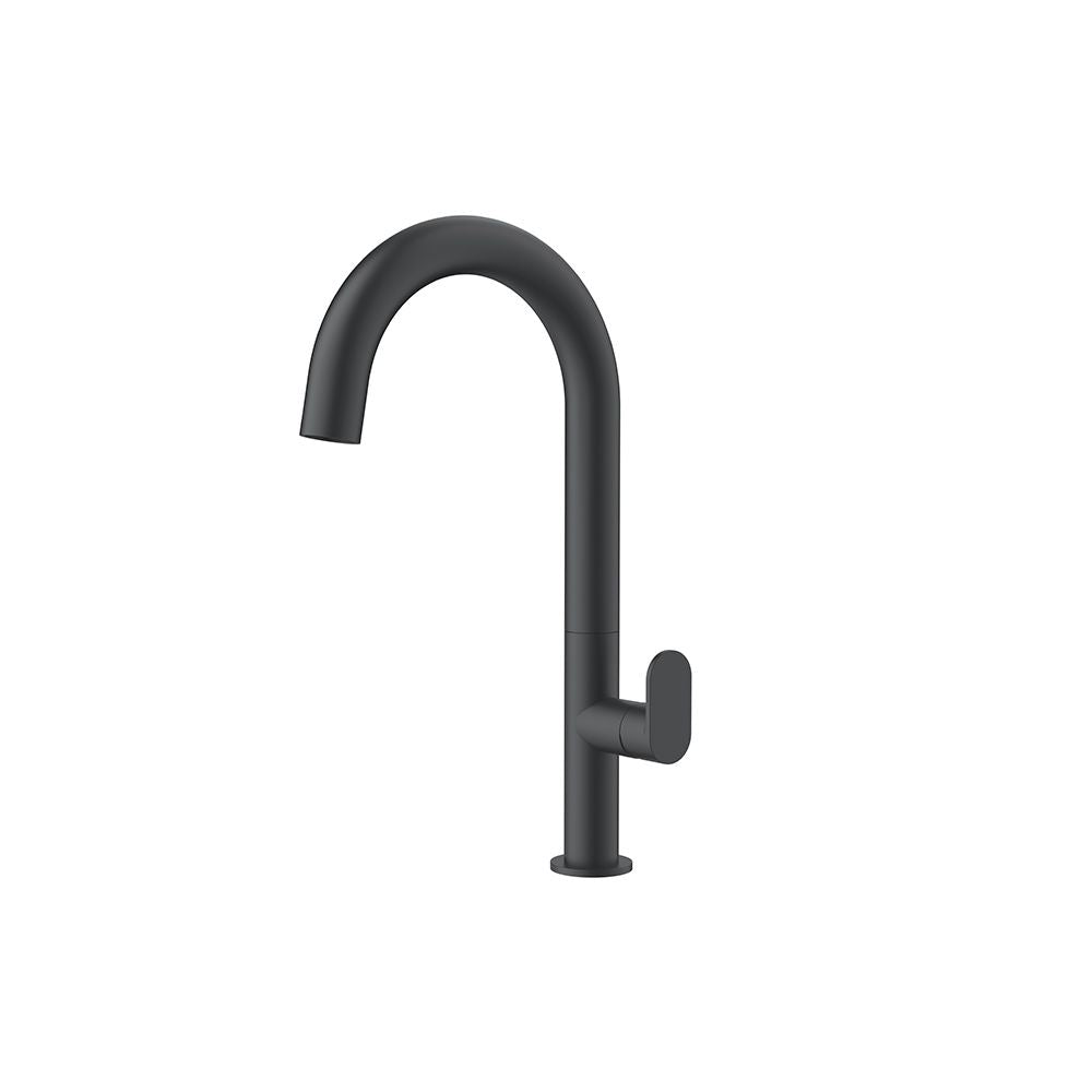 Orabella Oval Black matt - Single lever kitchen mixer
