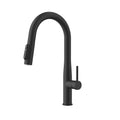 Orabella Pure water black matt - Single lever kitchen mixer with pull out spray 2 exits