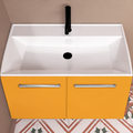 Orabella Nova 81 Wall-Hung Bathroom Vanity - Laminate 168 / Two Doors / Chrome handles