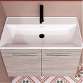Orabella Nova 81 Wall-Hung Bathroom Vanity - Laminate 719 / Two Doors / Chrome handles