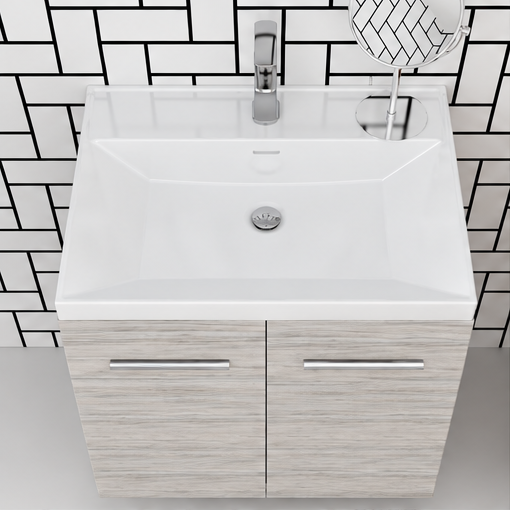 Orabella Nova/Navona 61 Long Floor-Standing Bathroom Vanity - Laminate 719 / Chrome handles