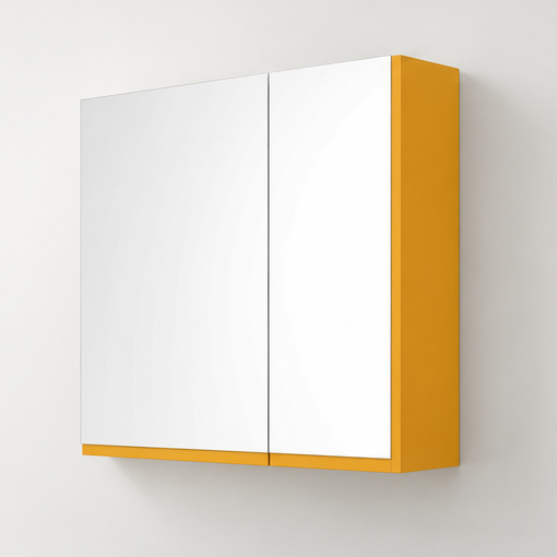 Orabella Asymmetrical Mirror Cabinet - Laminate 168