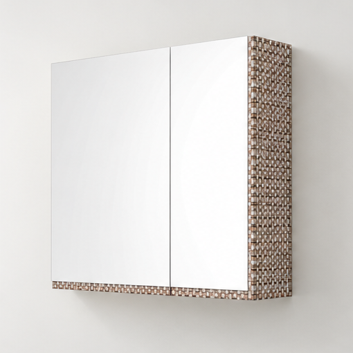 Orabella Asymmetrical Mirror Cabinet - Laminate 245
