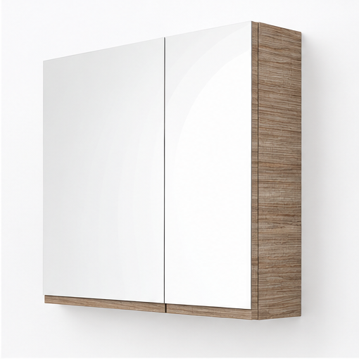 Orabella Asymmetrical Mirror Cabinet - Laminate 390
