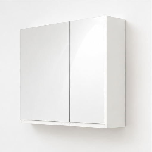 Orabella Asymmetrical Mirror Cabinet - Matt MDF 6080