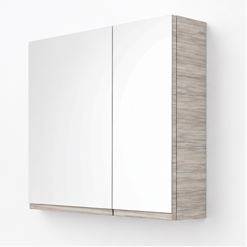 Orabella Asymmetrical Mirror Cabinet - Laminate 719