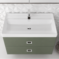 Orabella Mood / Amabile / Touch 80 Wall-Hung Bathroom Vanity - Laminate 162 / Two Drawers / Chrome handles