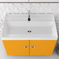 Orabella Mood / Amabile / Touch 80 Wall-Hung Bathroom Vanity - Laminate 168 / Two Doors / Chrome handles