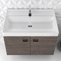 Orabella Mood / Amabile / Touch 80 Wall-Hung Bathroom Vanity - Laminate 399 / Two Doors / Black handles