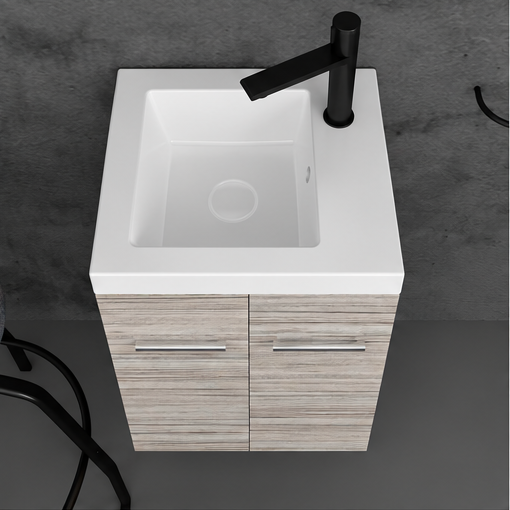 Orabella Type 40 Wall-Hung Bathroom Vanity - Laminate 719 / Chrome handles
