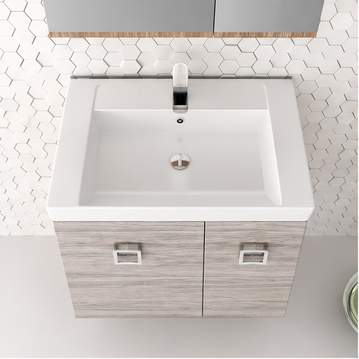 Orabella Vanity 65 Wall-Hung Bathroom Vanity - Laminate 719 / Chrome handles