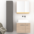 Orabella Solid Surface70 - Finish 326 / White countertop / Two Doors / Chrome handles