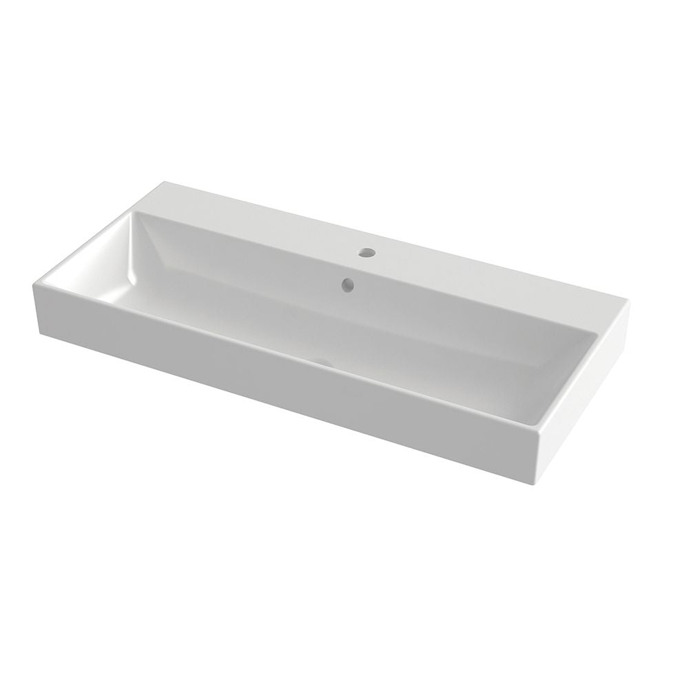 Tecla Amabile Wall Hung/Unit Mounted Washbasin - 100X45X11 cm