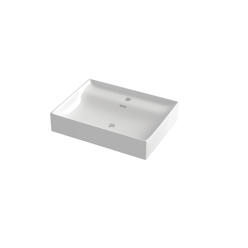 Tecla Touch Wall Hung/Unit Mounted Washbasin - 61X46X12.5 cm