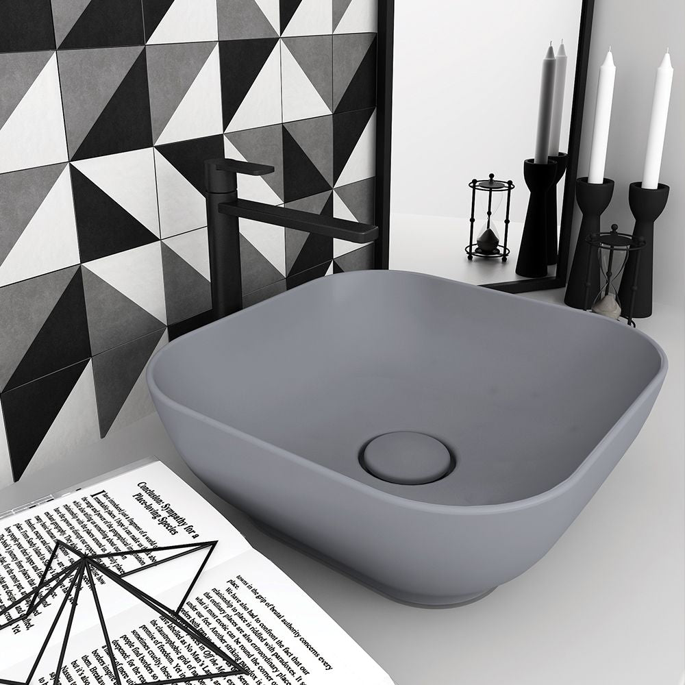 Olympia Trend Square 02 -Countertop Washbasin - Gray matt