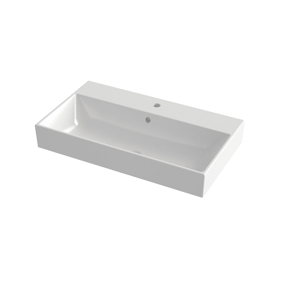 Tecla Amabile Wall Hung/Unit Mounted Washbasin - 80X45X11 cm