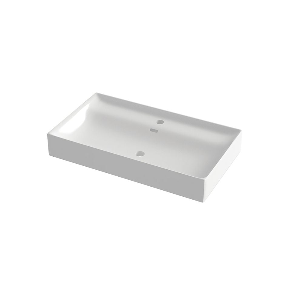 Tecla Touch Wall Hung/Unit Mounted Washbasin - 81X46X12.5 cm