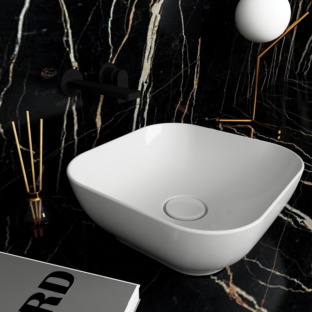 Olympia Trend Square 02 -Countertop Washbasin - White glossy