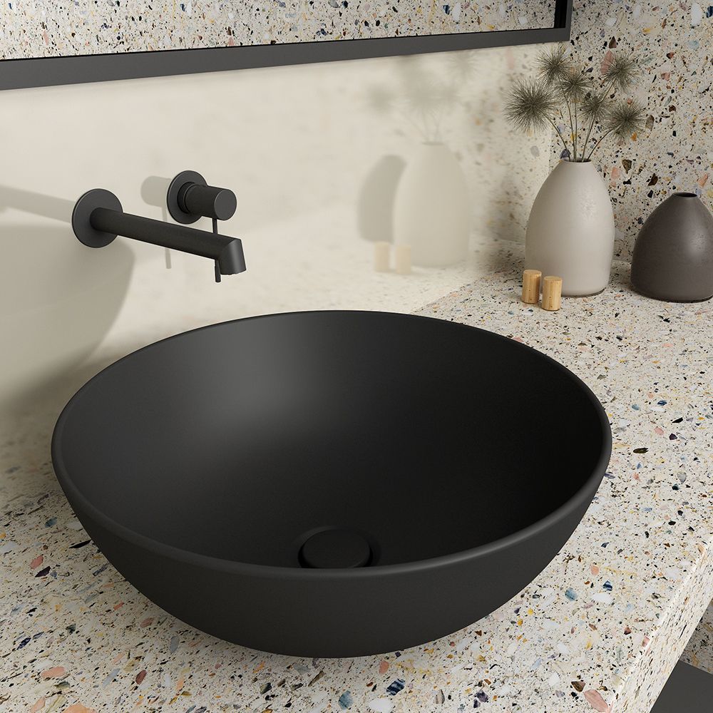 Orabella Mug Countertop Basin W/B - Black matt
