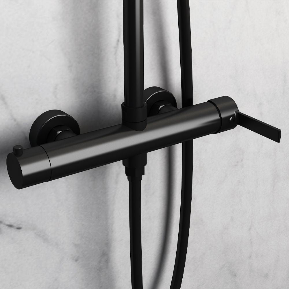 ELEGANCE ROUND SHOWER COLUMN BLACK MATT