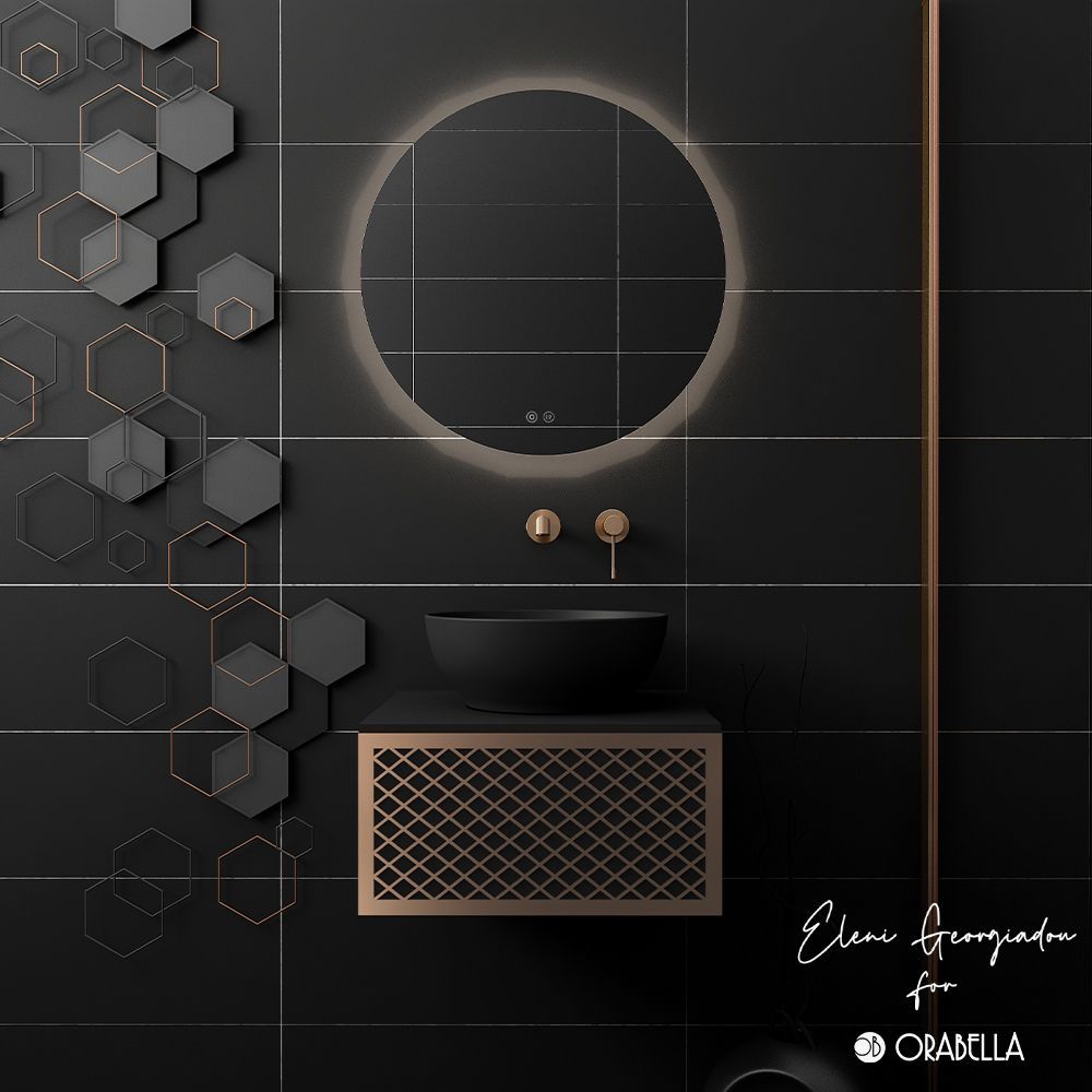 Orabella Wire Luxury 50 Wall-Hung Bathroom Vanity for Countertop Basins