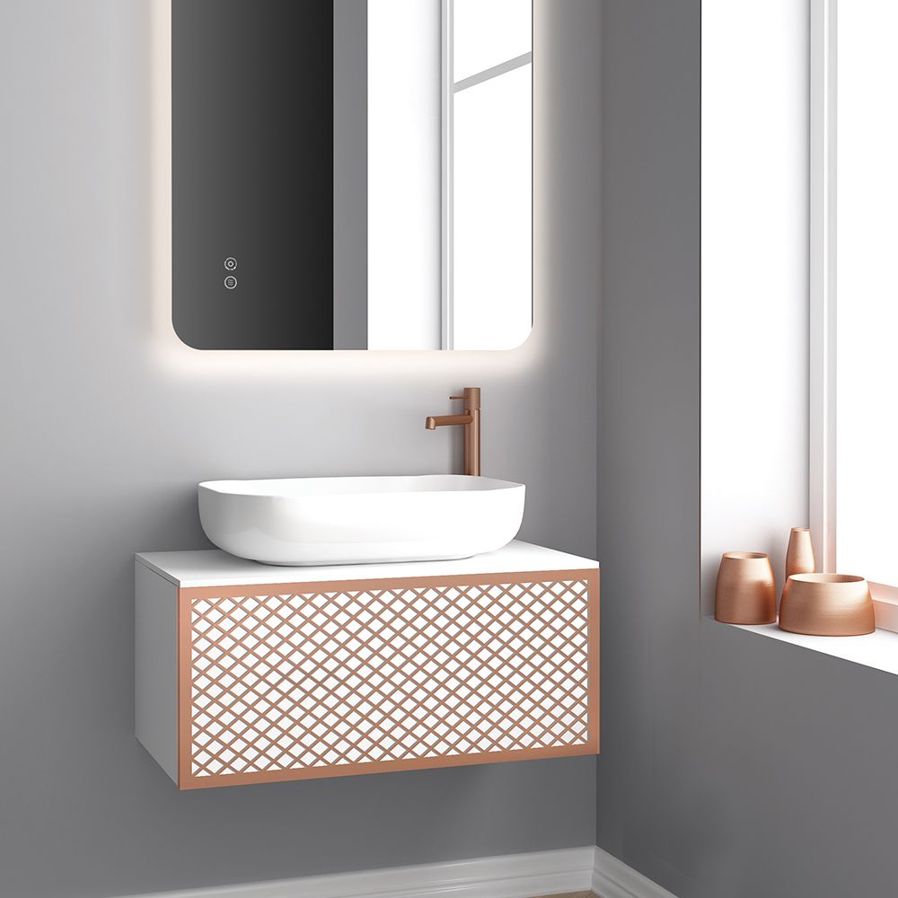 Orabella Wire Luxury 80 Wall-Hung Bathroom Vanity for Countertop Basins