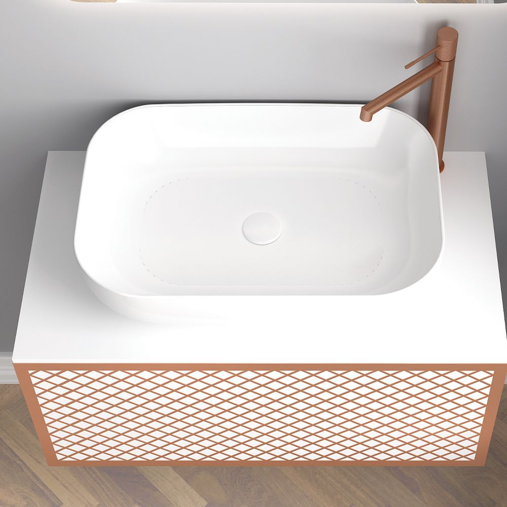 Orabella Wire Luxury 80 Wall-Hung Bathroom Vanity for Countertop Basins