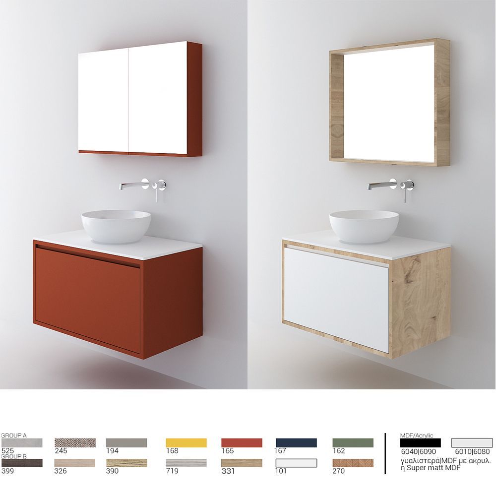 Orabella Drawer 80 deep Wall-Hung Bathroom Vanity