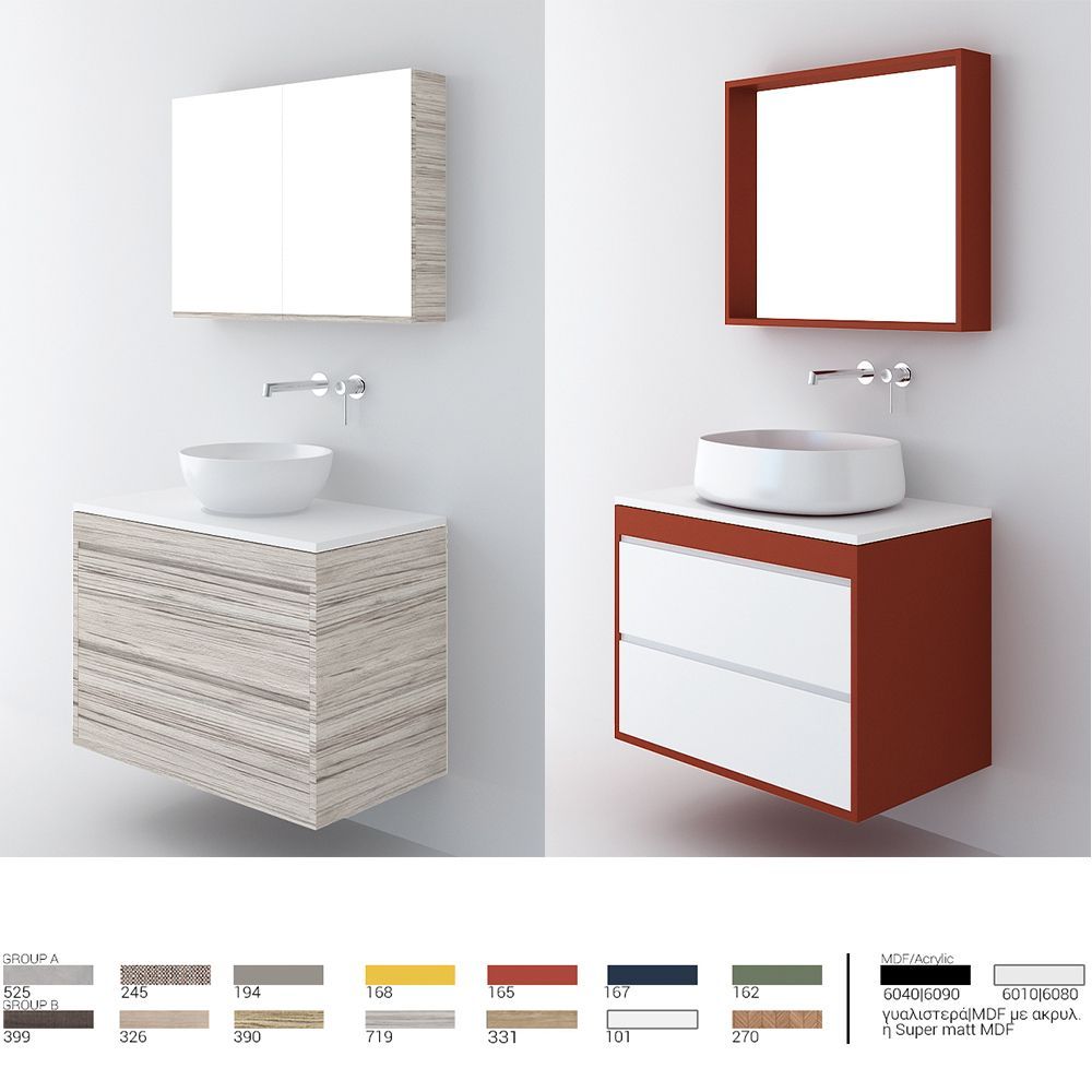 Orabella Mendil 80 deep Wall-Hung Bathroom Vanity
